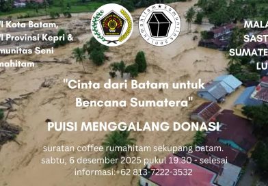 PWI Kepri dan Batam Galang Donasi Sumatera, Gandeng Rumahitam Acara ‘Malam Sastra Sumatera Luka’