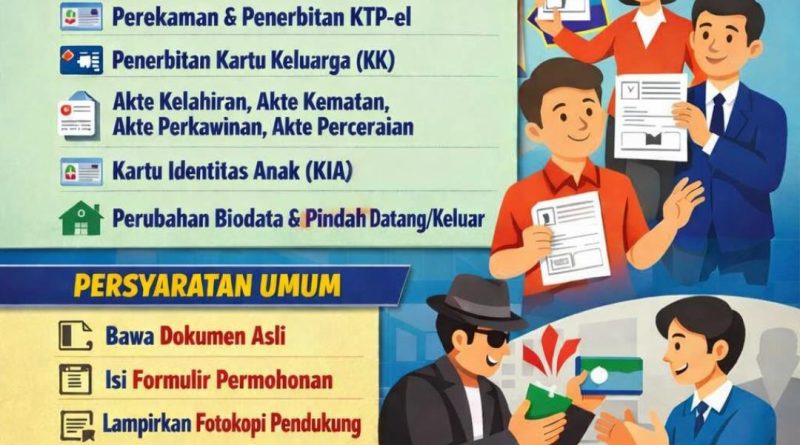 Disdukcapil Tanjungpinang Imbau Masyarakat Urus Dokumen Kependudukan Secara Langsung Tanpa Perantara